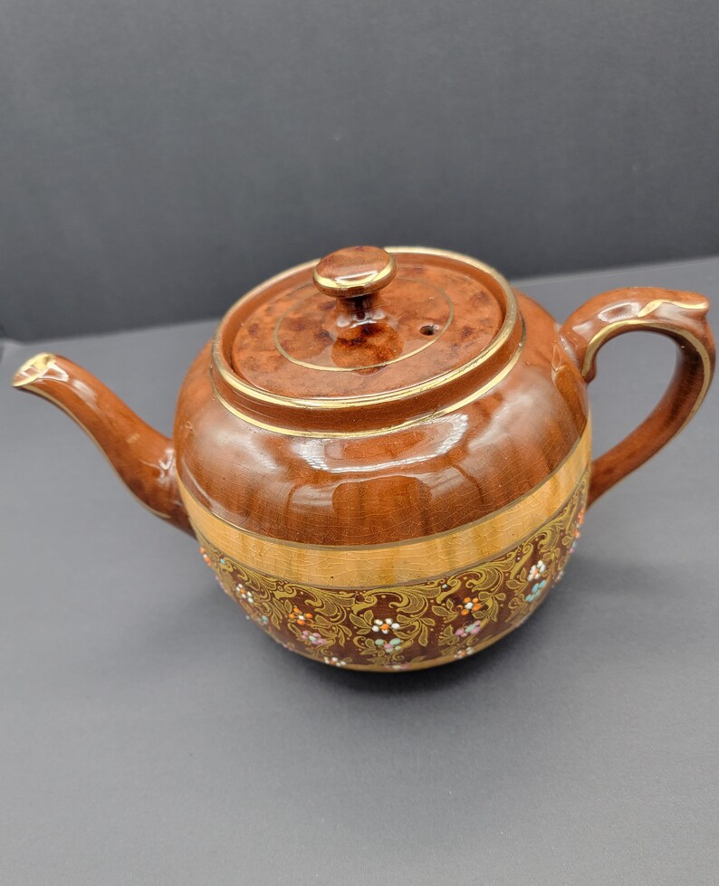 Antique Gibson & Sons Hand Painted Teapot Etsy