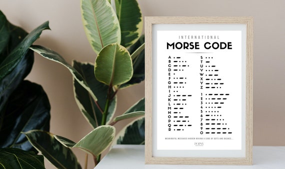 International Morse Code Print: Phonetic Alphabet Wall Art - Etsy