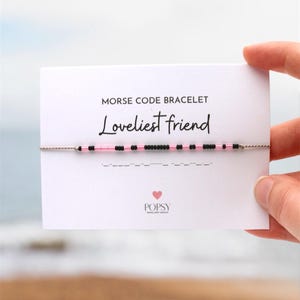 Schönste Freund Morse-Code Armband | Morse-Code Armband | Armband homme | Minimal Secret Message Armbänder | Bester Freund Armband | BFF