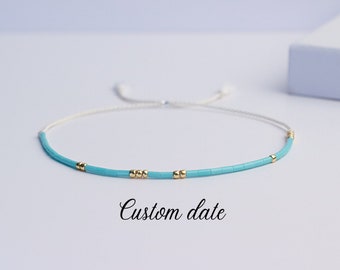 The date We said I do Morse code bracelets, present for wife, customised jewellery, Custom Date, Anniversary Date, Save the date gift