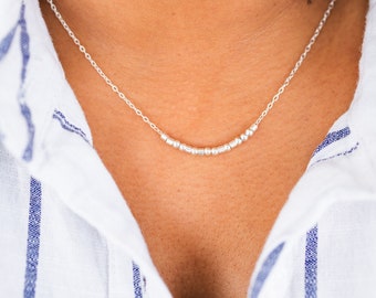 Custom Morse Code Sterling Silver Necklace, Personalized Jewelry