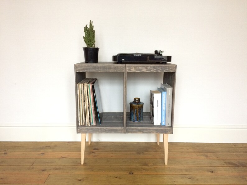 Display Bookcase Record Player Stand Storage Etsy UK