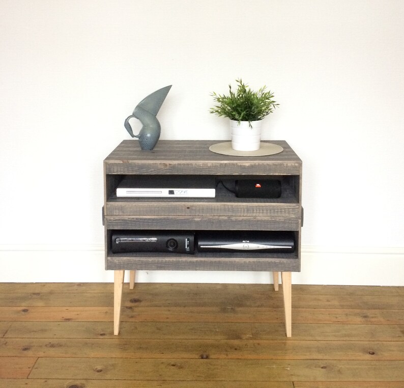 2 Box TV Stand Media Storage Unit Low Sideboard Rustic Etsy UK