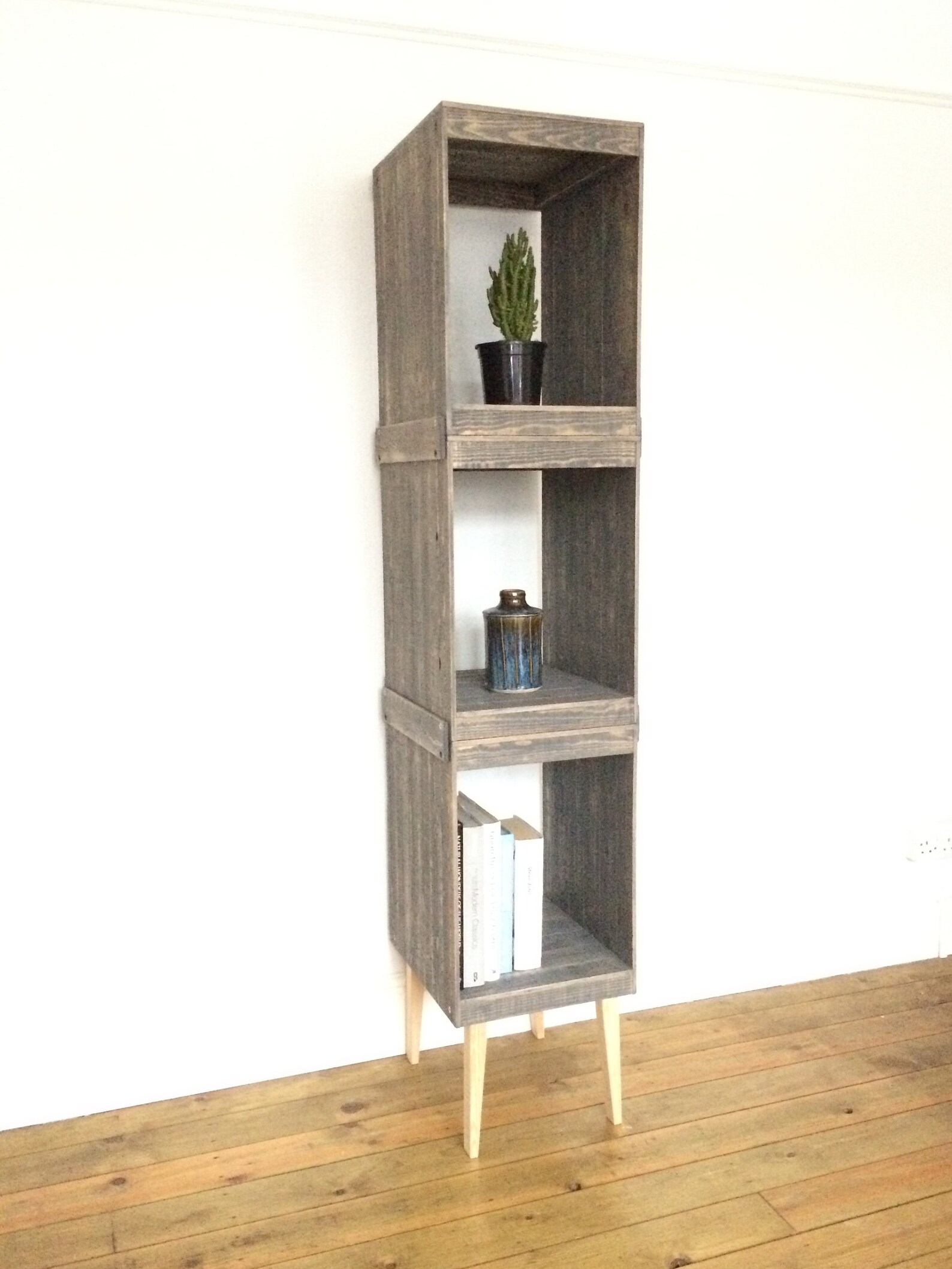 Display Bookcase Record Player Stand Storage Etsy UK