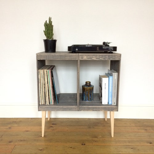 Vinyl Storage TV Stand Minimalist Record Player Etsy