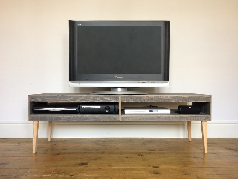 2 Box TV Stand Media Storage Unit Low Sideboard Rustic Etsy UK