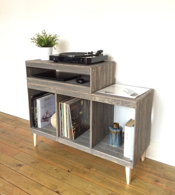 3 1 Box Record Player Vinyl Storage Cabinet Sideboard Tv Stand Solid Wood