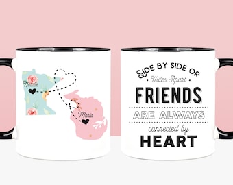 Long Distance Mug Friendship Mug Friends Mug State To State Mug Best Friend Moving Mug Best Friend Mug Friends Forever Friend Going Away