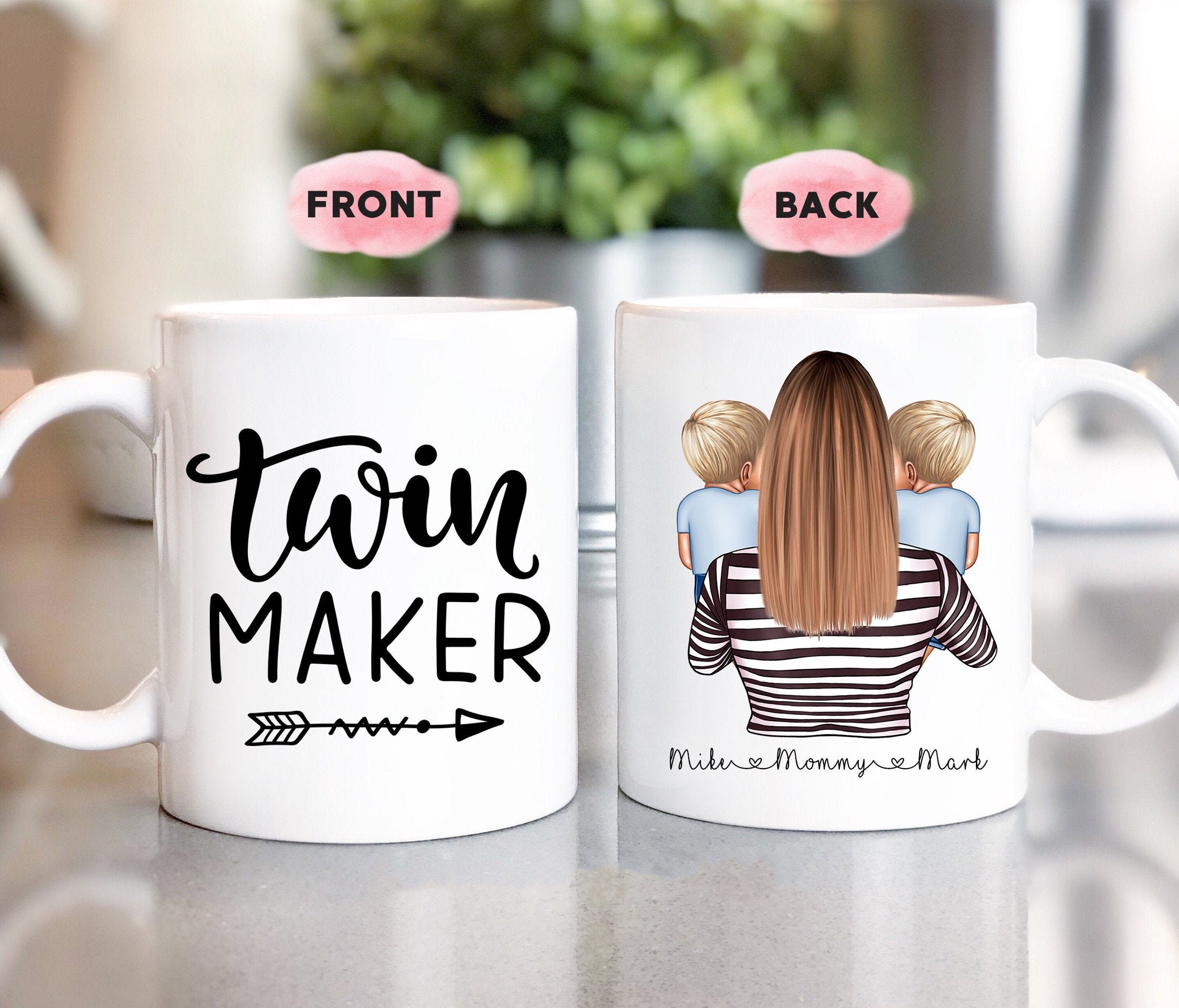 Mom of 2 Boys Tumbler 30oz, Mom of Two Boys Gifts, Gifts For Mother of 2  Boys, Gift Ready Mug, Designed With Love In Austin, TX