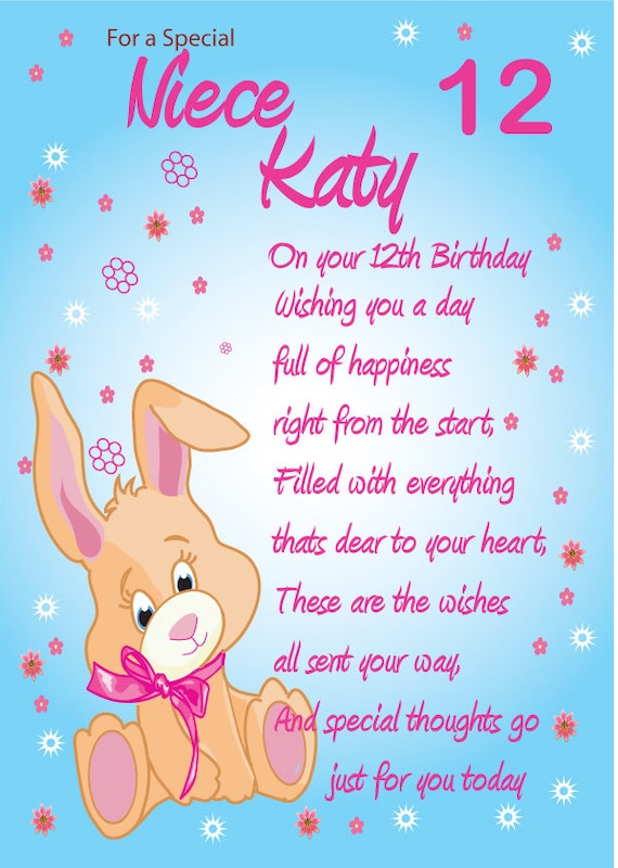 12th Birthday Card For Girl Personalised Birthday Cards For Etsy - roblox 14th birthday cape code