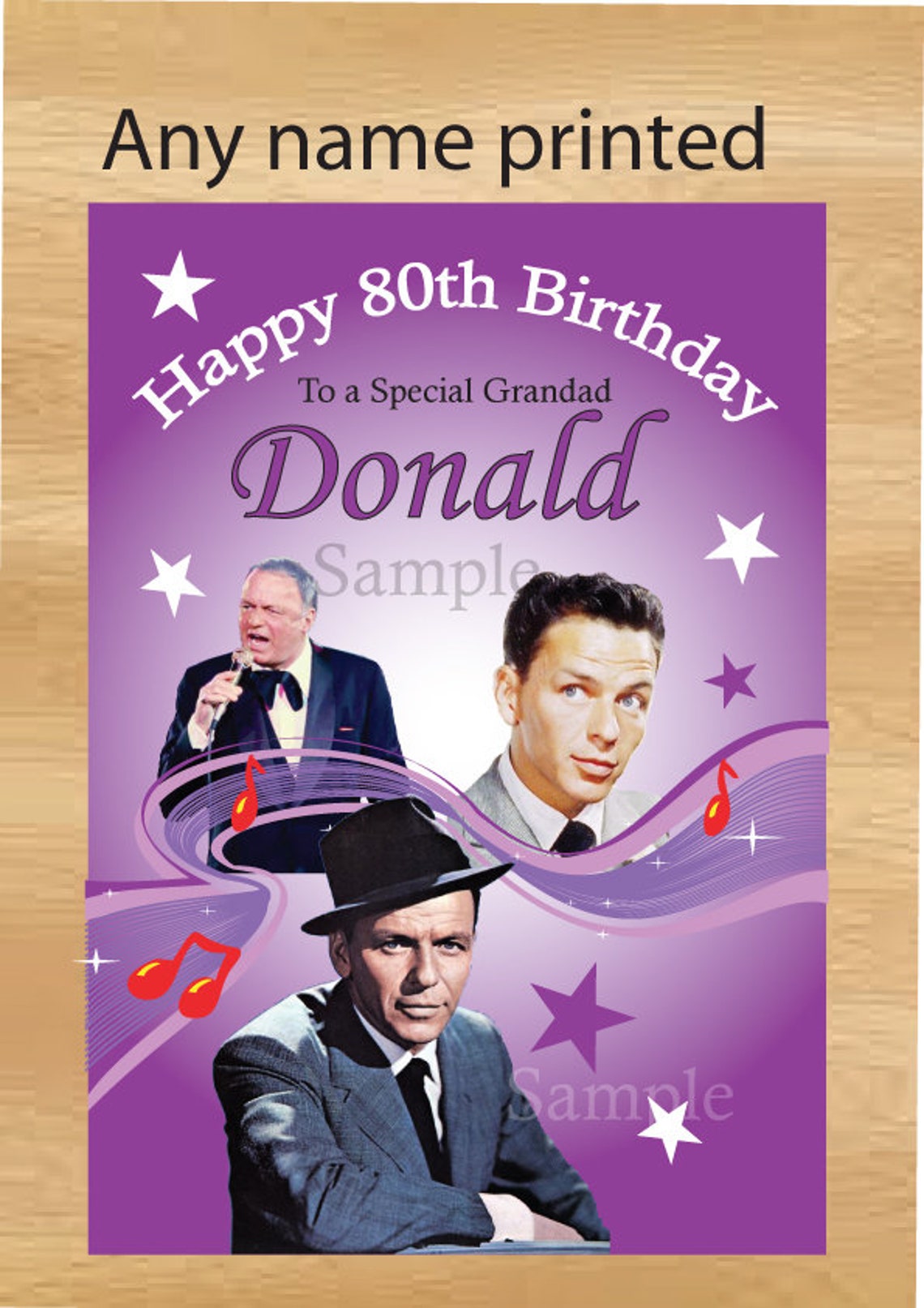 Frank Sinatra Personalised Birthday card Printed in GB Any | Etsy