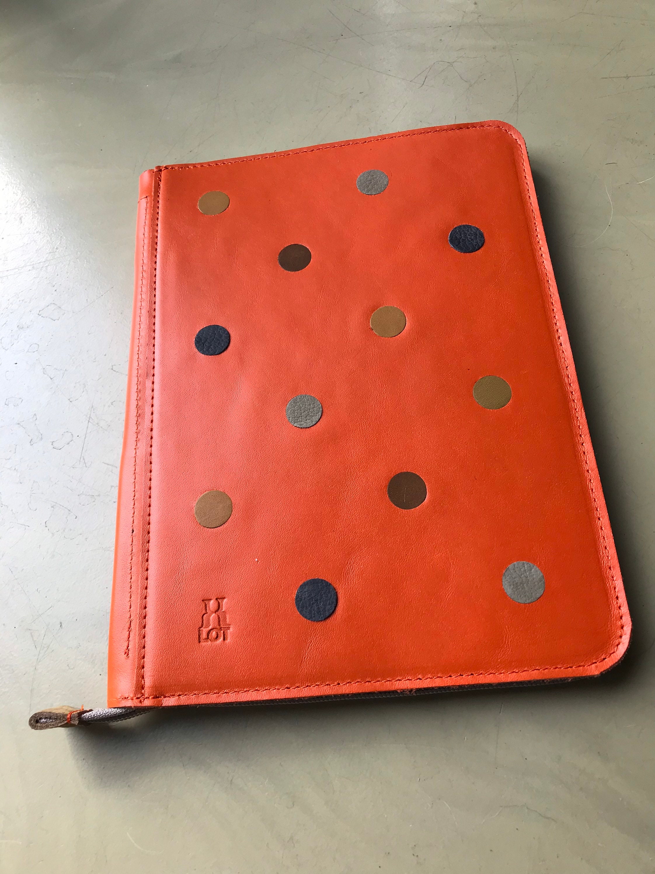 Leather notebook with zipper Etsy