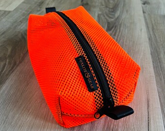 Large Mesh Box Pouch - Blaze Orange