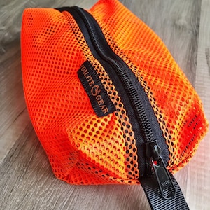 Medium Mesh Box Pouch- Blaze Orange
