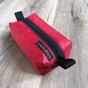 Small 300d Ripstop Nylon Box Pouch - Red