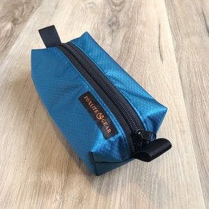 Small 300d Ripstop Nylon Box Pouch- Blue