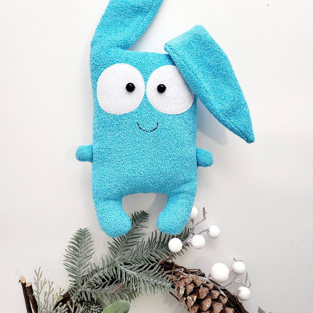 Blue Bunny Plush Toy Stuffed Animal Rabbit Toy Plushie Kid Gift Baby ...