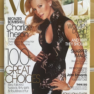 Vogue USA October 2004 Charlize Theron Vintage