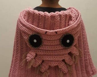 Handmade axolotl poncho 10-14 years