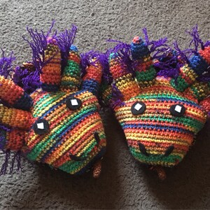 Hand made Axolotl slipper socks