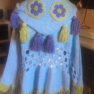 Handmade axolotl poncho. Teenage/adult size