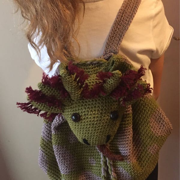 Sac axolotl fait à la main