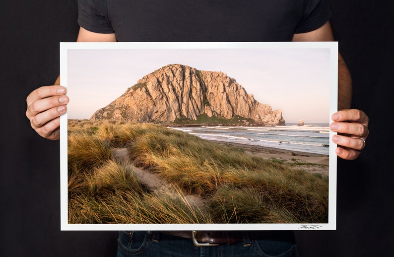 Morro Rock Photo, Morro Bay Wall Art, California Central Coast Home Decor, Sunrise Landscape Photography, Morro Beach Print, Morro Sunrise image 1