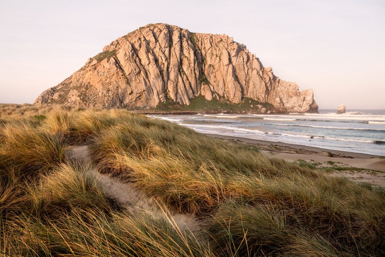 Morro Rock Photo, Morro Bay Wall Art, California Central Coast Home Decor, Sunrise Landscape Photography, Morro Beach Print, Morro Sunrise image 2