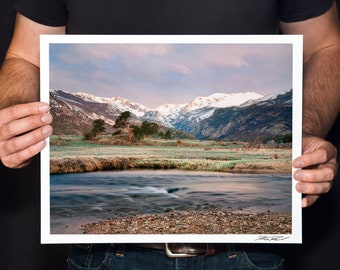 Rocky Mountain National Park Photo, Colorado Mountain Photography, Big Thompson River Print, Mountain Wall Decor, "Moraine Valley"
