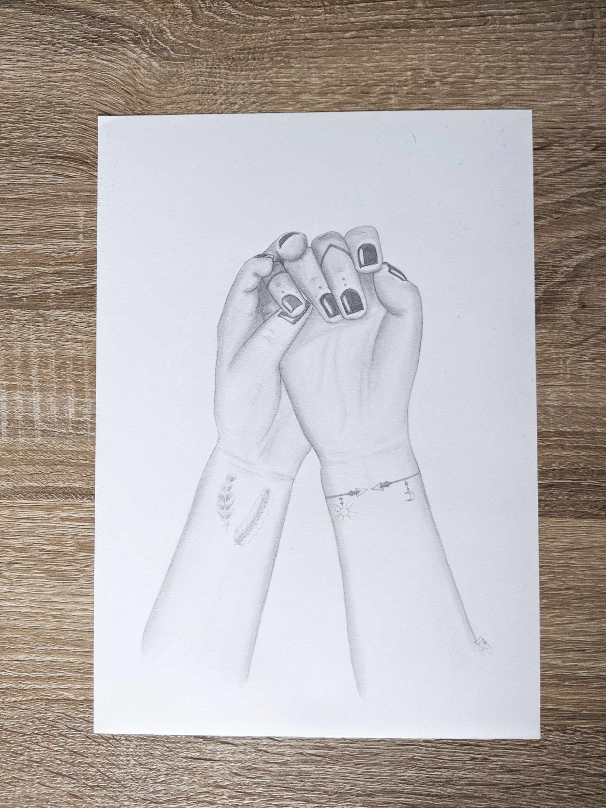 Mains Entrelacees Dessin