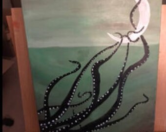 Sea Monster Acrylic Painting