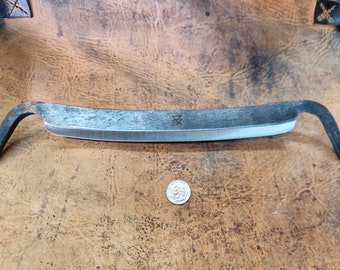 Hand forged draw knife tool