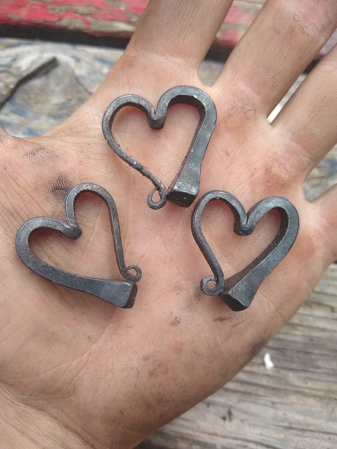 Horseshoe Nail Hearts Etsy