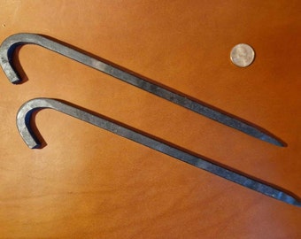 Hand forged tent stake
