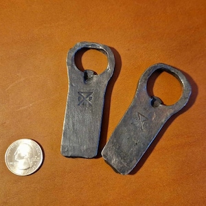 Hand forged blacksmith bottle opener