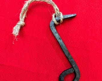 Hand forged blacksmith musicians teacher Music note Christmas tree ornament
