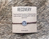 RECOVERY Jewelry AA Bracelet sober living jewelry Alcoholics Anonymous sobriety jewelry Recovery bracelet hand stamped bracelet