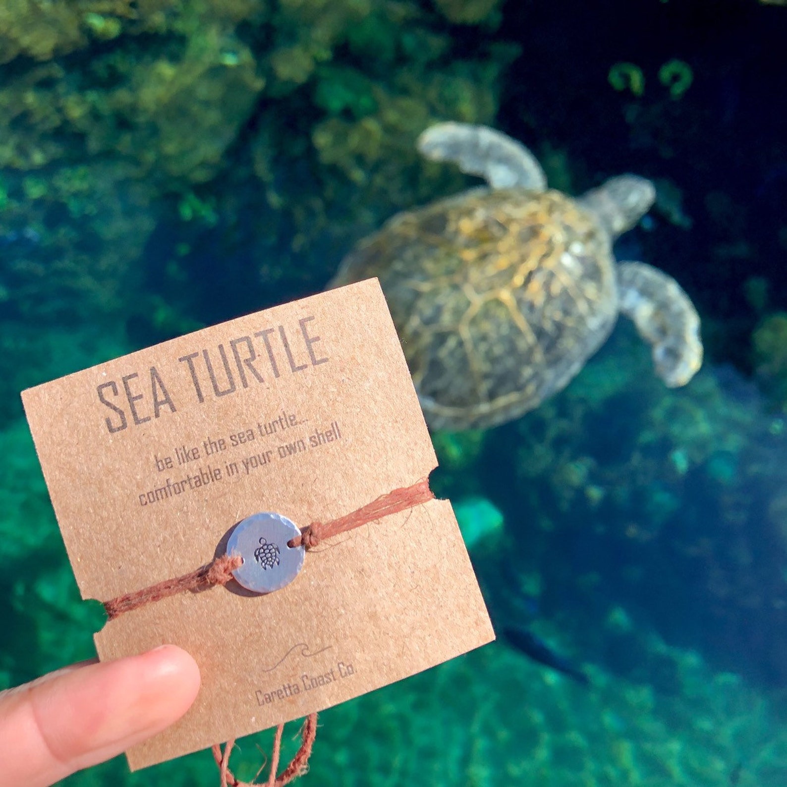 Sea Turtle Bracelet Hand Stamped Bracelet Sea Turtle | Etsy