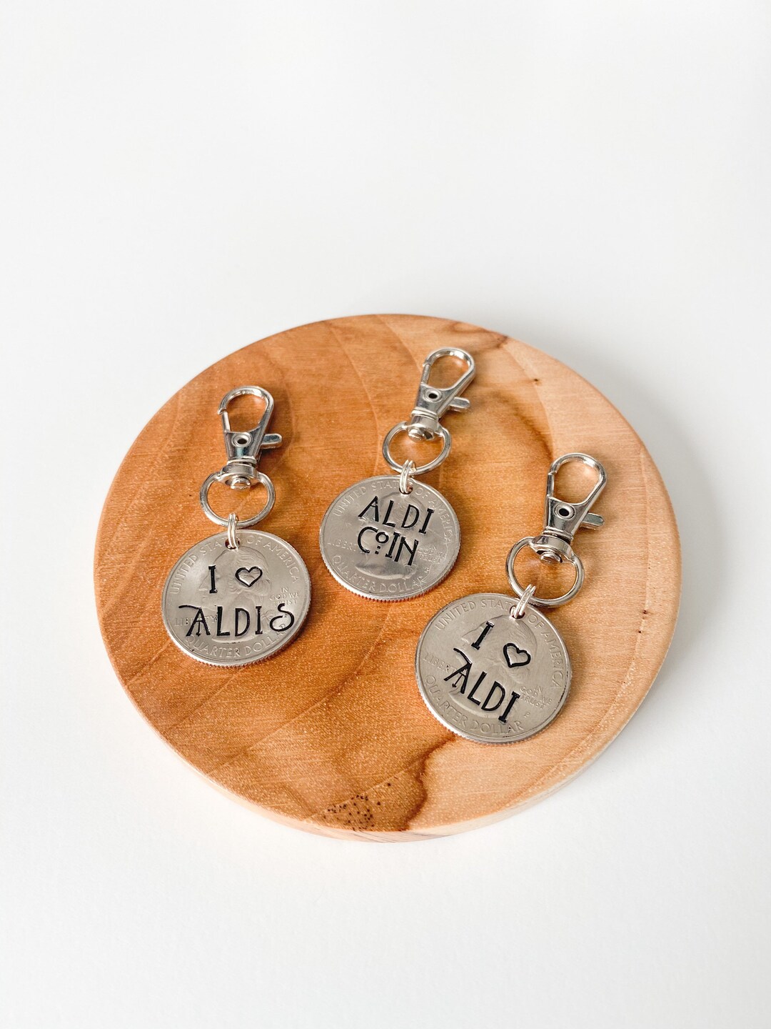 ALDI Quarter Keychain Aldis Quarter Aldi Quarter Keeper Etsy