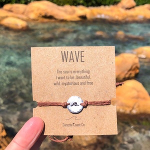 Wave Wish Bracelet - Ocean Bracelet - Beach Jewelry - Sea bracelet - beach inspired jewelry - wave jewelry - friendship bracelet - florida