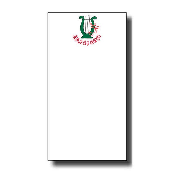 Alpha Chi Omega Skinny Notepad