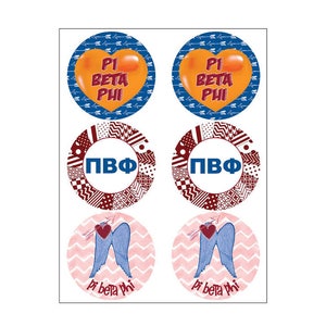 Pi Beta Phi Sticker Sheet