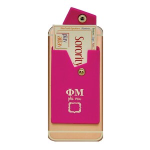 Bolsillo de teléfono celular Phi Mu con cierre rápido