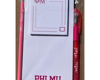 Phi Mu Notepads