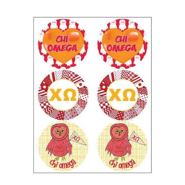 Chi Omega Sticker Sheet