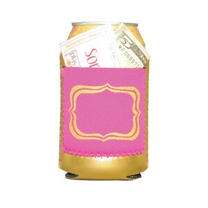 Phi Mu Metallic Can Hugger with Pocket
