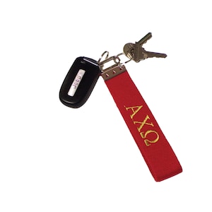 Alpha Chi Omega Embroidered Key Fob