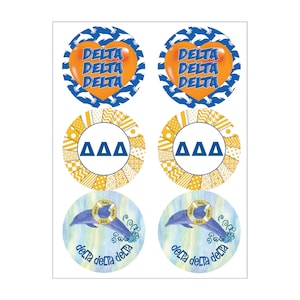 Delta Delta Delta Sticker Sheet