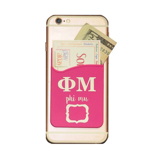 Phi Mu Beaded Pouch