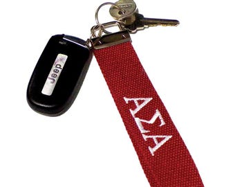 Alpha Sigma Alpha Embroidered Key Fob